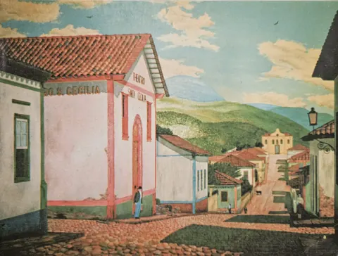 Pintura do Teatro Santa Cecilia e Matriz