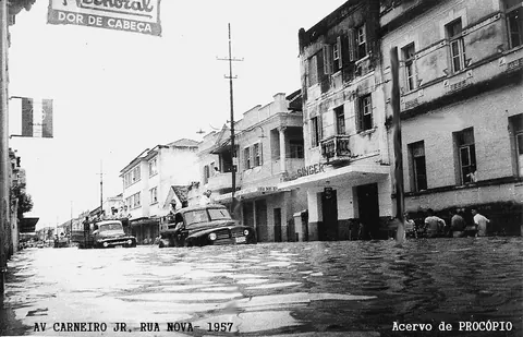 Rua Nova na enchente de 1957