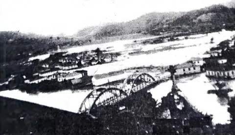 Vista panorâmica da Matriz da enchente de 1945