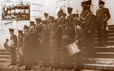A Lira São José, apresentando-se no dia do aniversário da cidade, no final da década de '60.