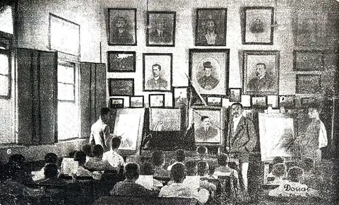 Aula de desenho no Instituto Dom Bosco