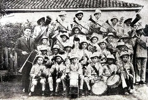 Banda musical do Instituto Dom Bosco sob a regencia do maestro F, Nisticó