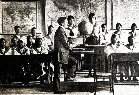 Aula de geografia no colégio das irmãs