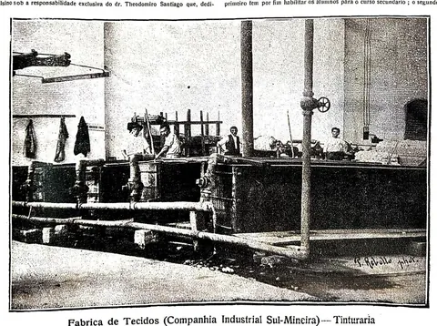 Tinturaria na Fábrica de Tecidos Codorna