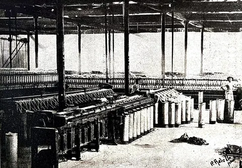 Sala de fiação da Fábrica de Tecidos Codorna