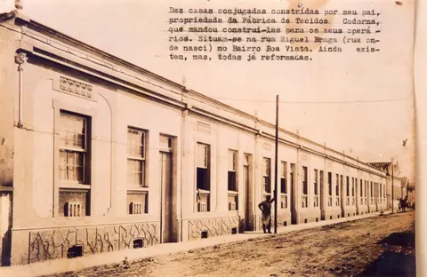 Casa de operários na Rua Miguel Braga no Bairro Boa Vista