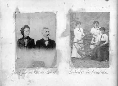 Casal José M. Pereira Cabral e Senhoritas da sociedade
