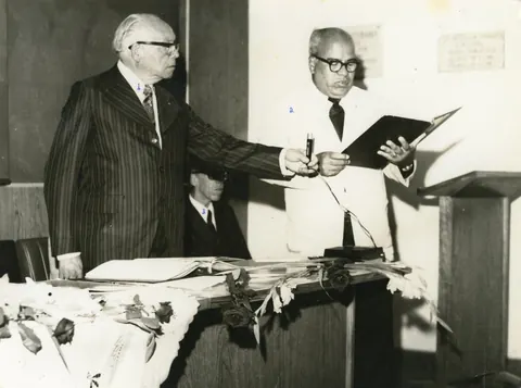 Júlio dos Santos - professor e Francisco Amandio de Aguiar - funcionário público